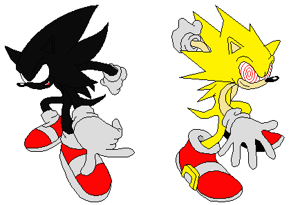 sonicthehedgehog, SONIC, fanart / Dark vs. Fleetway Super - pixiv