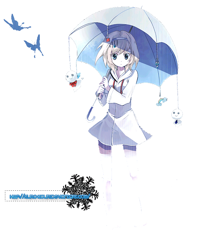 girl with umbrella render