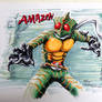 Kamen rider amazon with Copic Sketch