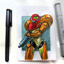 Samus Aran Sketch Card