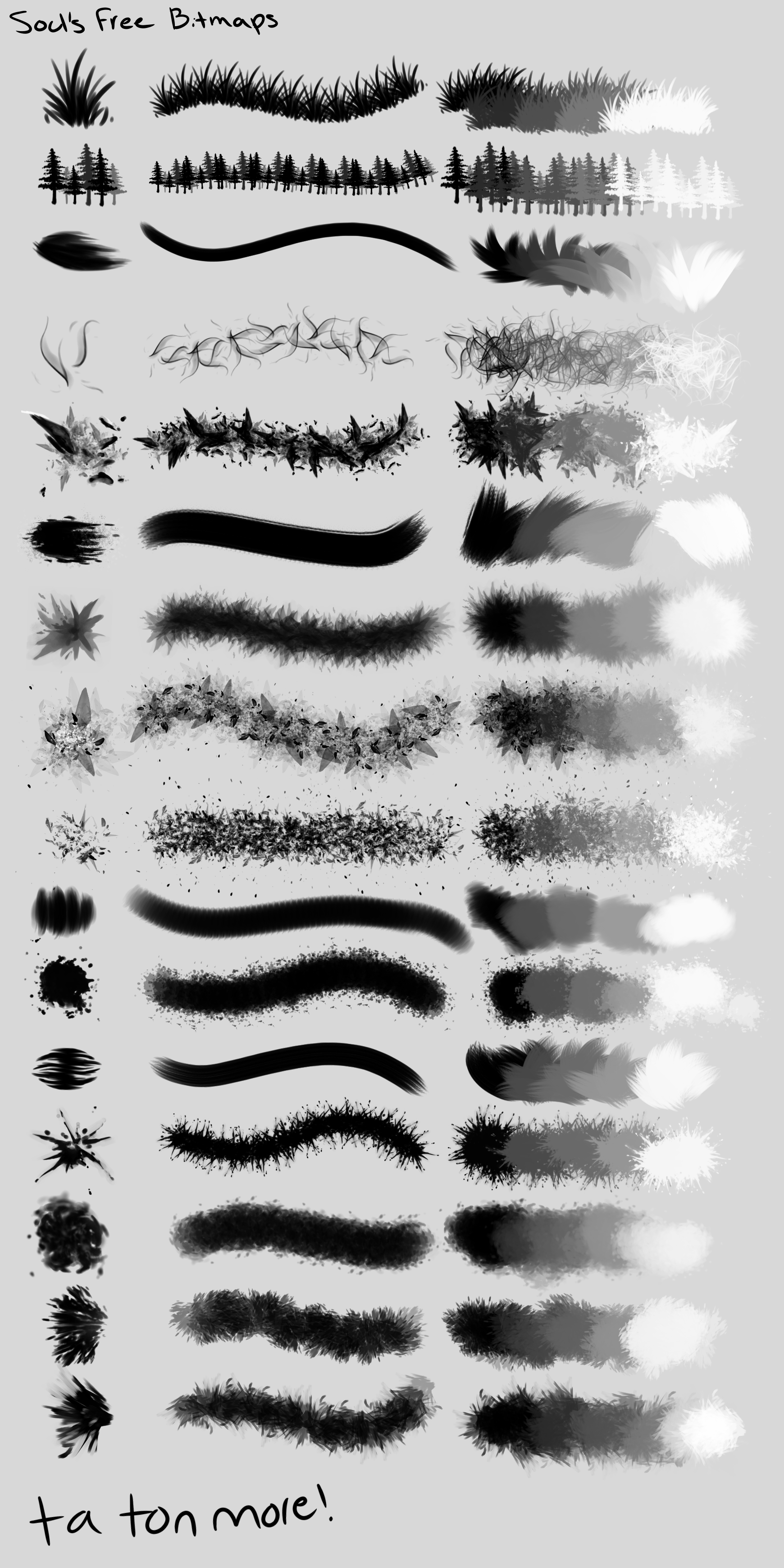 a bunch of free brushes bitmaps 50