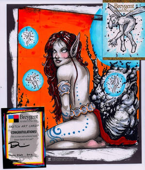 Sketch card for the -worlds of fantasy- series