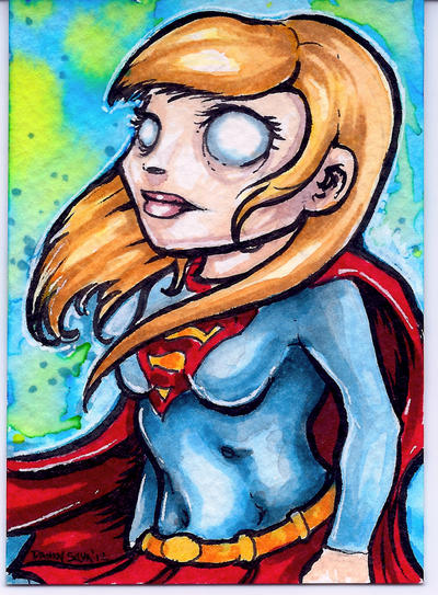 Super Girl Sketch card