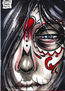 Day of the dead personal sketch card