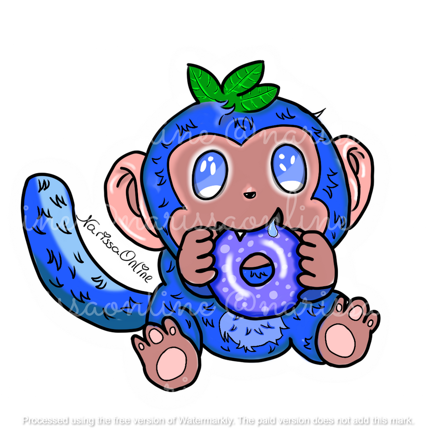 Berry Monkey Raspberry Blueberry Monkey by NarissaOnline on DeviantArt