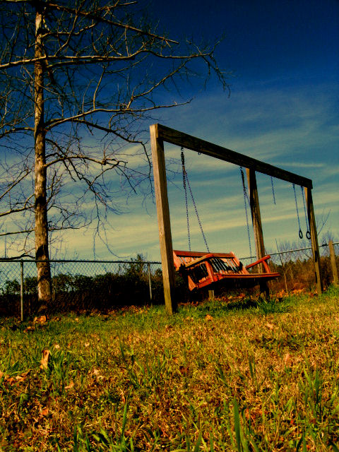 swinging bench