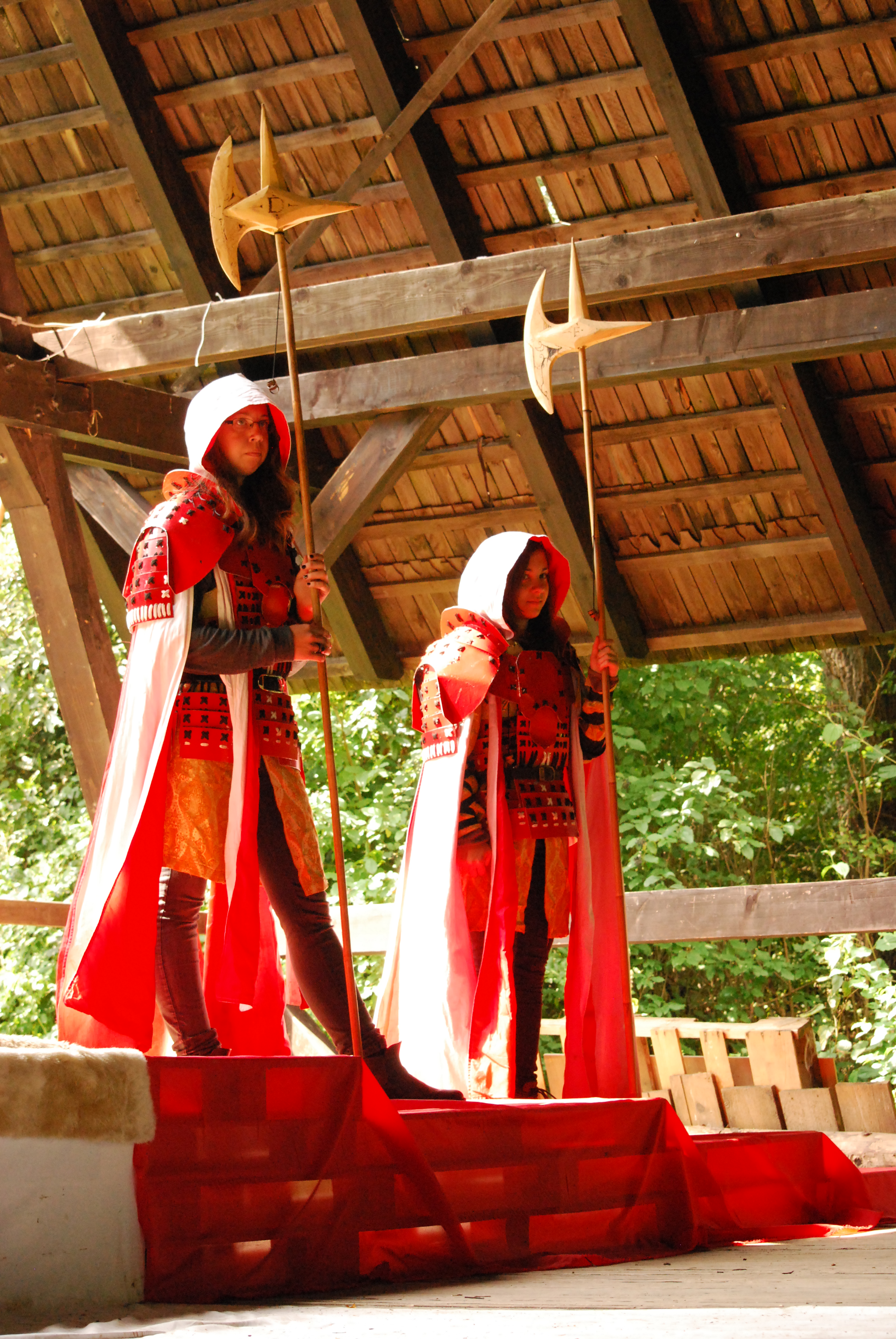 Guardians beside the throne