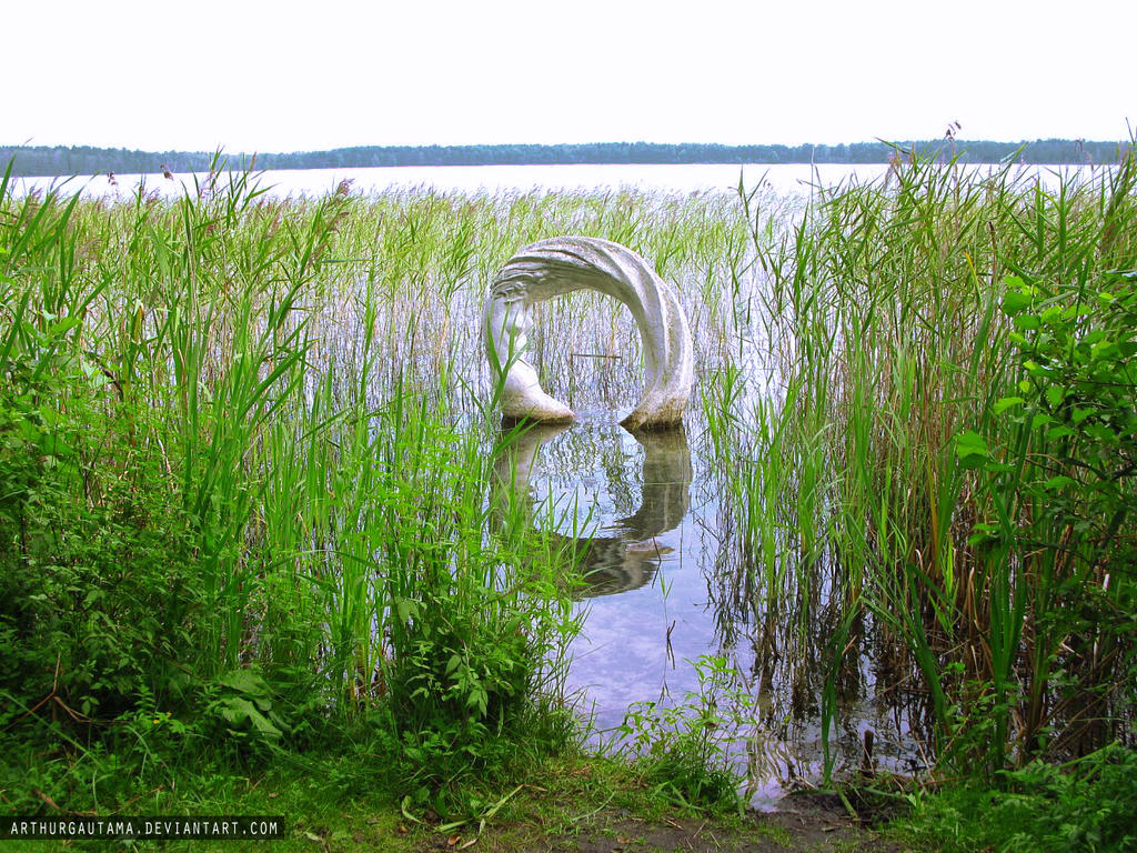 Sculpture in the lake