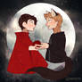 The wolf and red riding hood [ Dean x Cas ]