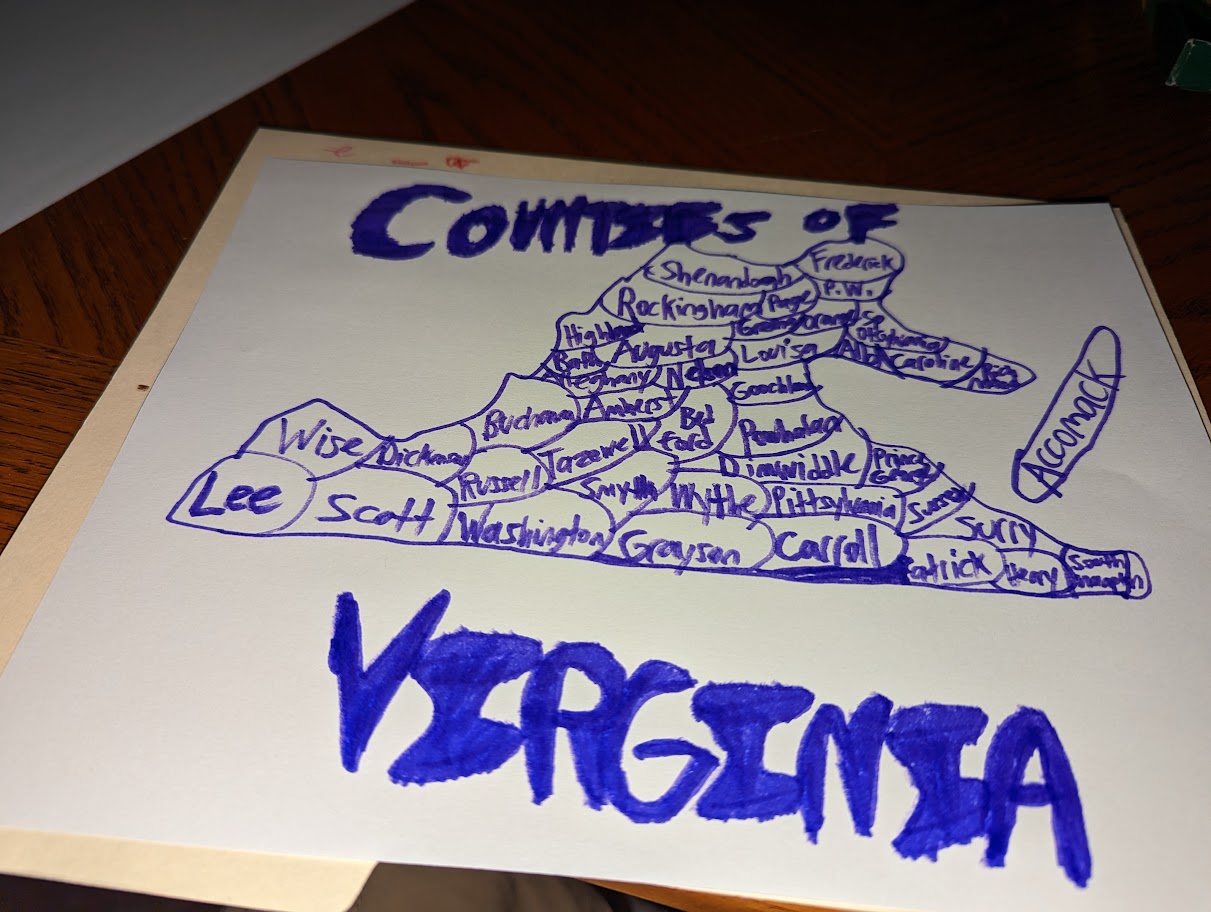 Counties of Virginia map I drew by ATwistintheMyth on DeviantArt