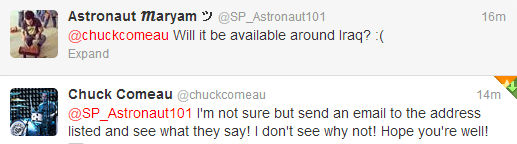 Chuck Replied Me!!