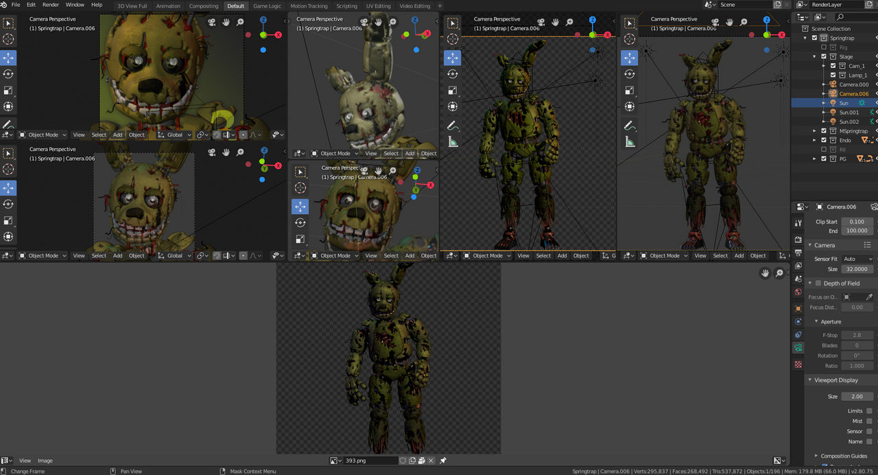 Springtrap in Blender by JonySuh on DeviantArt