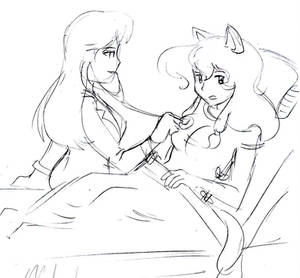 Mina Hypnotized to be a Nurse and Diana