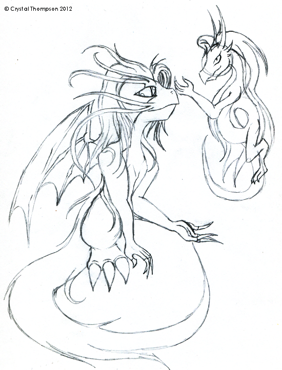 Catt.old: Fluffy dragon and wyrm