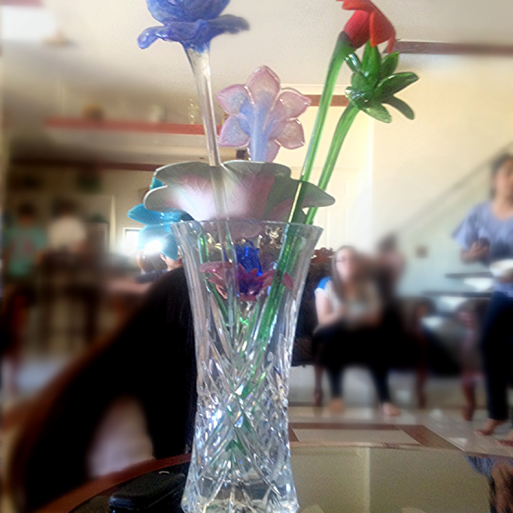 Flowers of glass