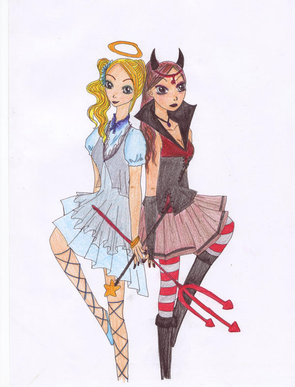 angel and devil by rumikokato on DeviantArt