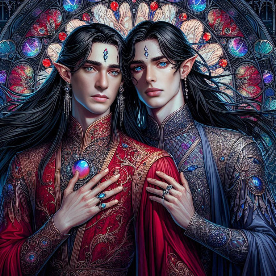 Art Nouveau - Feanor and Fingolfin, Set 2 by FlameAndSong on DeviantArt