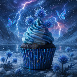 Thundersnow Holiday Cupcake