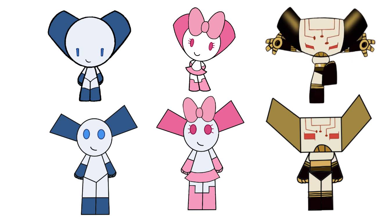 Badly Drawn Robotboy, Robotgirl and Protoboy by ErykRogocz on