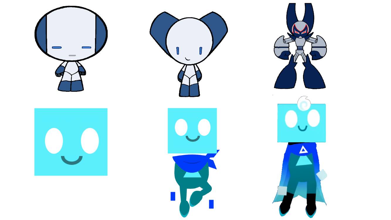 Badly Drawn Robotboy, Robotgirl and Protoboy by ErykRogocz on