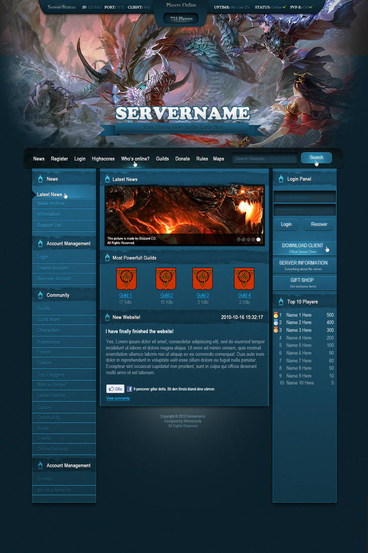 Gaming Layout by Winnerandy on DeviantArt