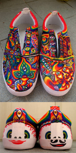 psychedelic shoes