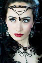 Black queen beauty portrait