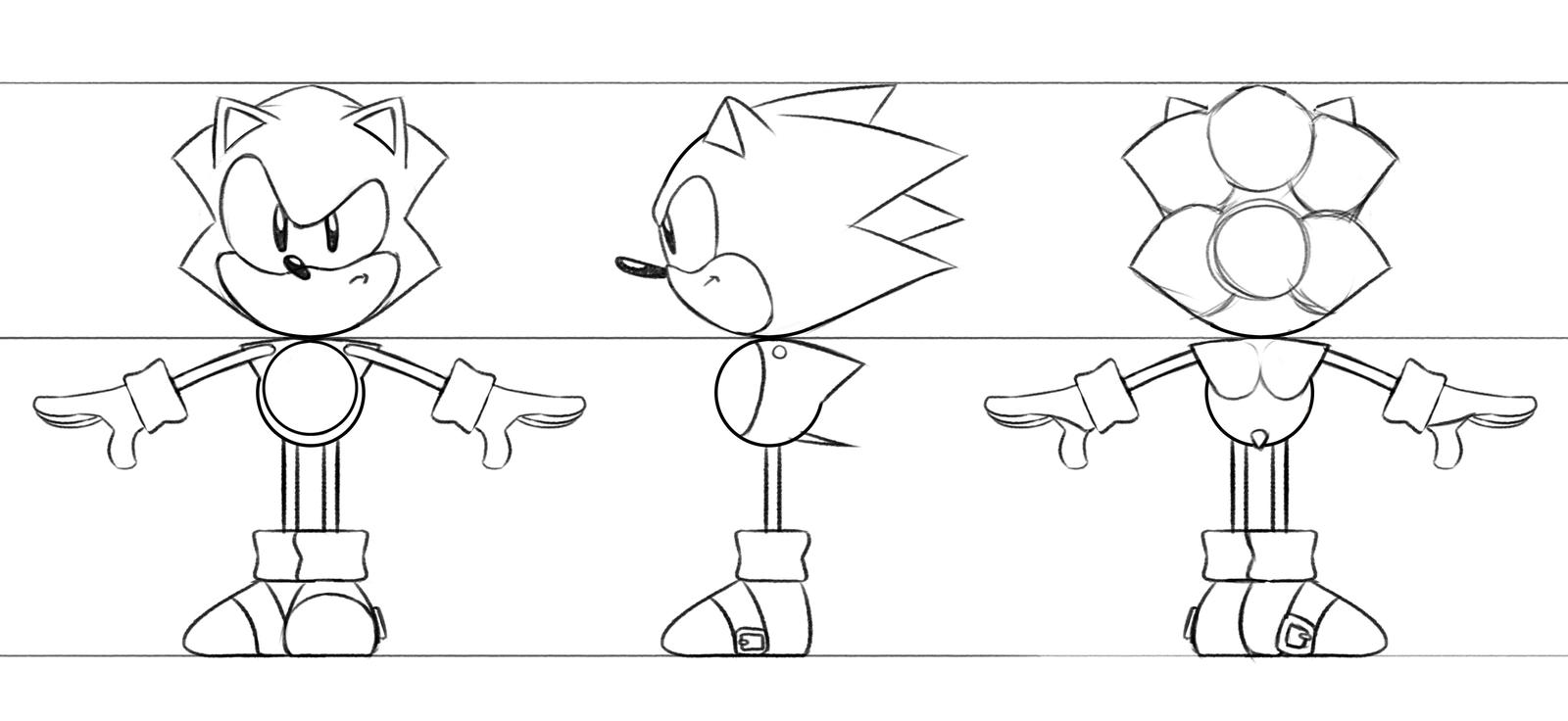 Classic Sonic Model Sheet