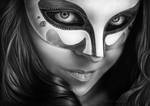 Girl in Mask by lidiaspringer