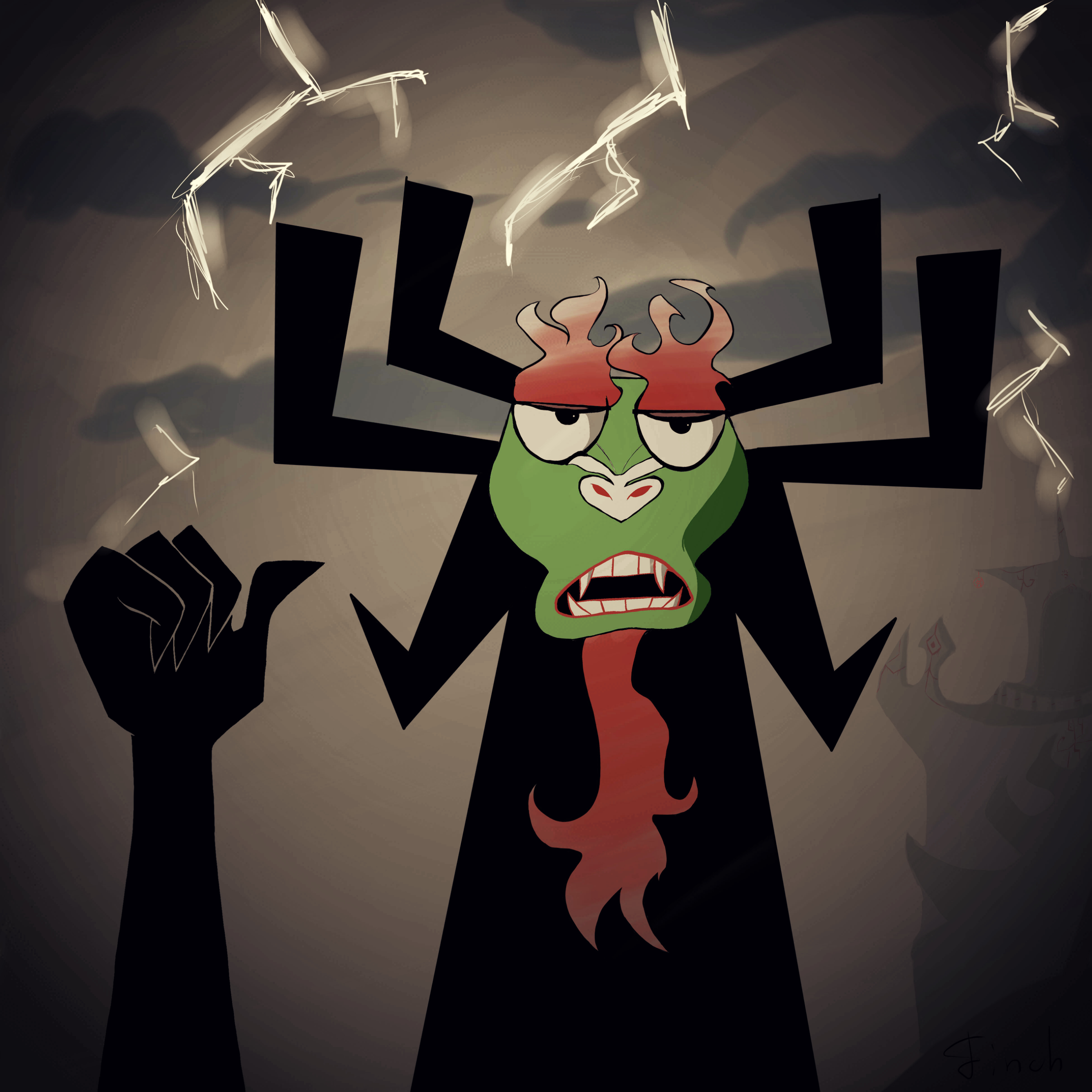 My second redraw - Aku!