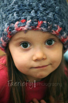 Girl in a crochet hat