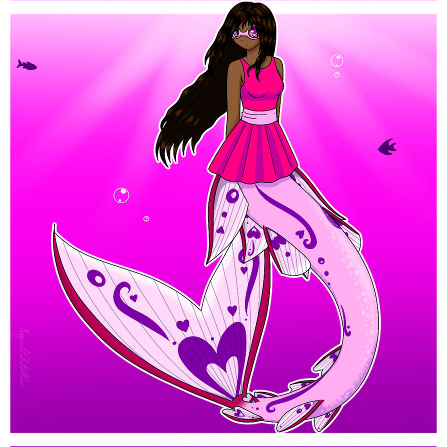 Pink Reverse Mermaid Pink Mermaid (For Mermay) by MagicalCelestialGem on DeviantArt