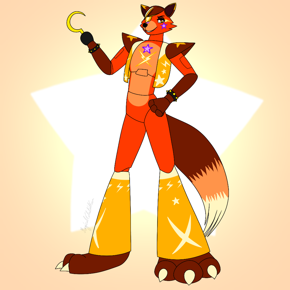 Glamrock Foxy (my design) by MagicalCelestialGem on DeviantArt