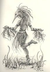 egret woman