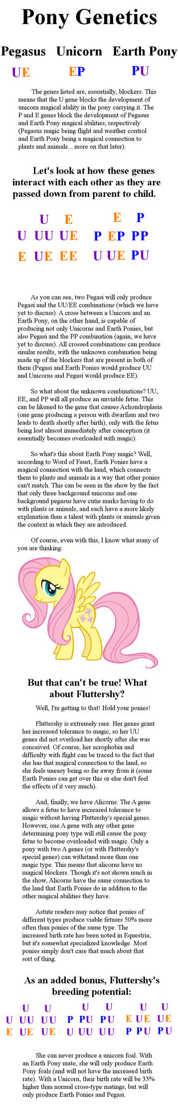 MLP: Pony Genetics by CocoaNutCakery