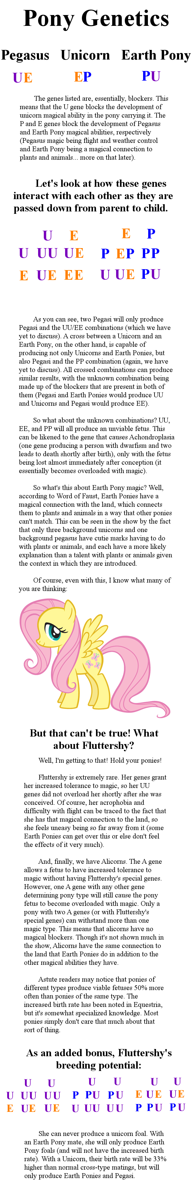 MLP: Pony Genetics by CocoaNutCakery