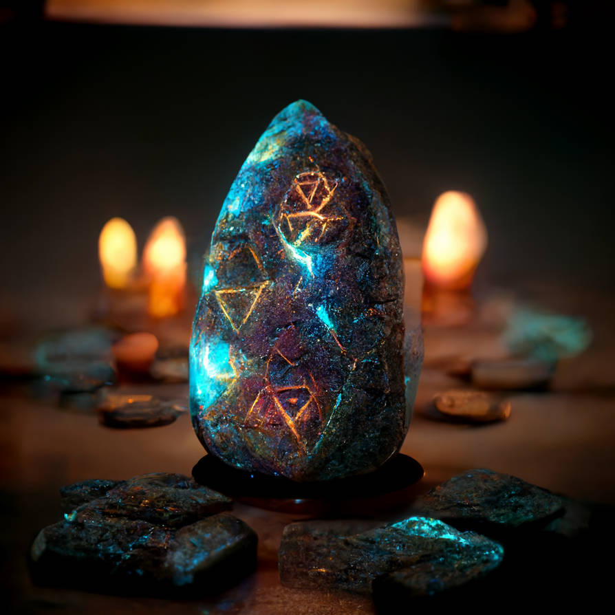 Magic Stone With Runes by bad-robot-x on DeviantArt