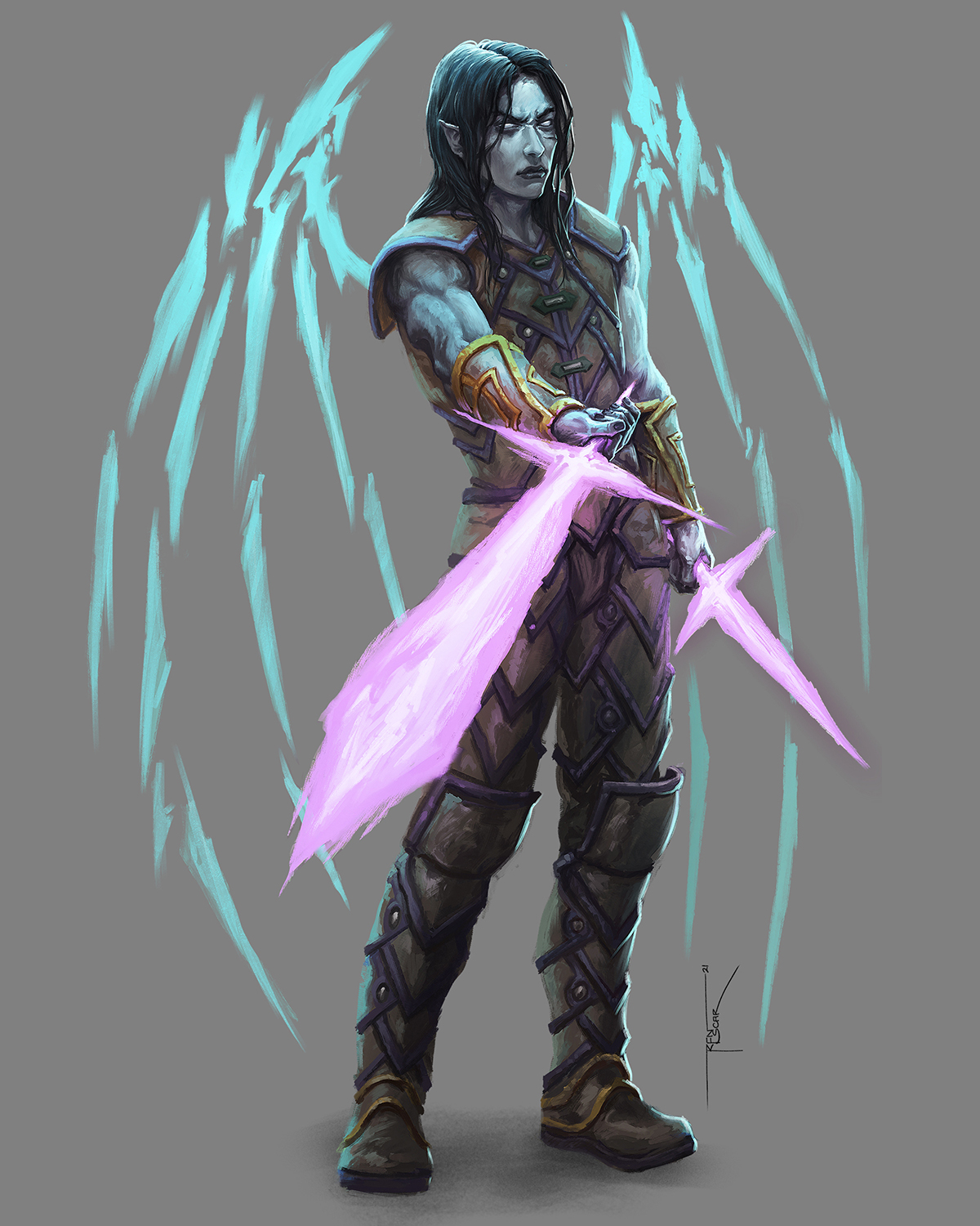 Fallen Aasimar Rogue by RenEscar on DeviantArt