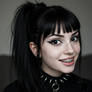 Portrait of a Mischievous Goth Girl