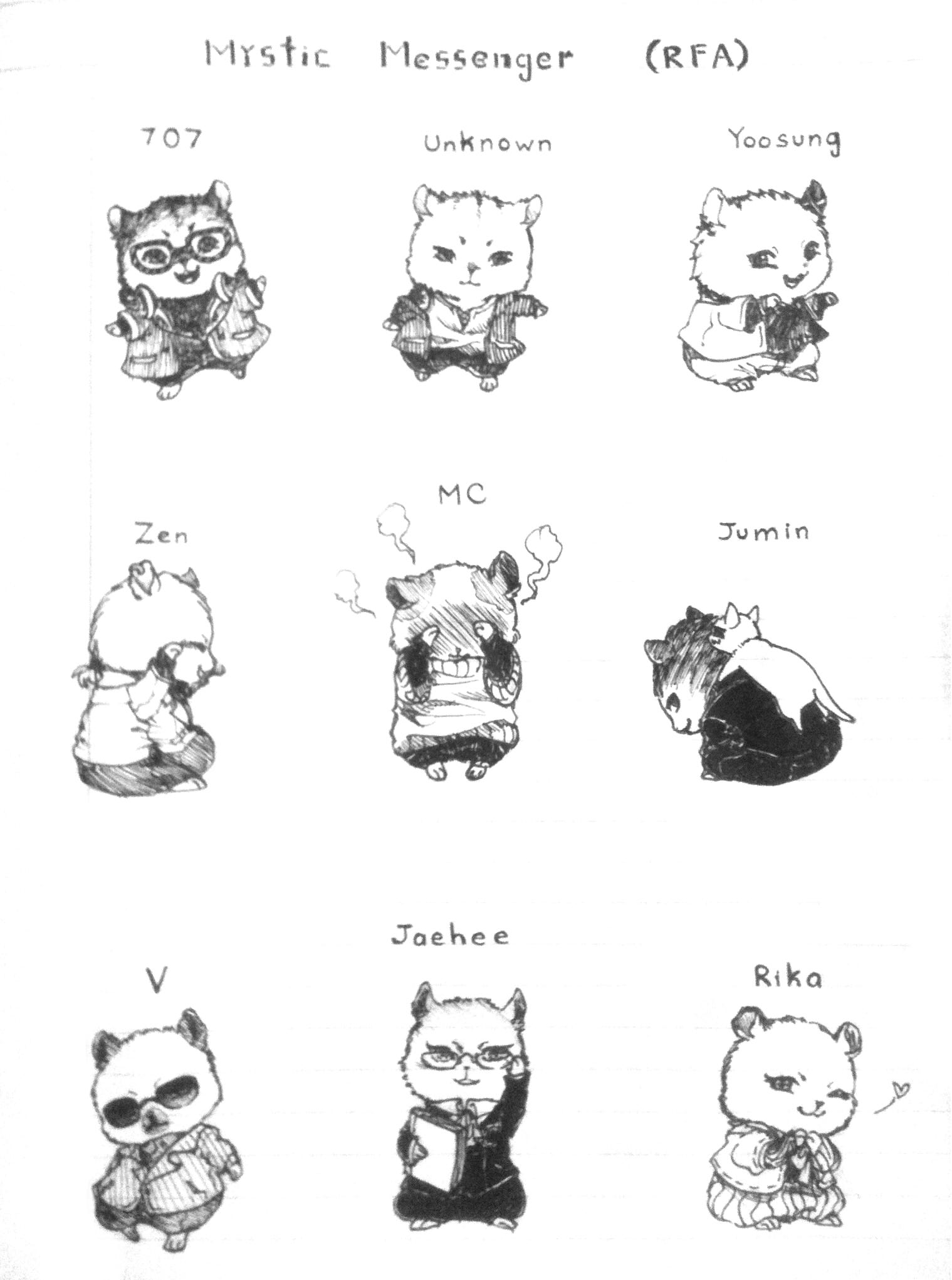 Mystic Messenger Hamster Version