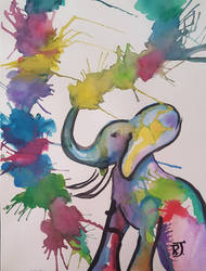 watercolor elephant