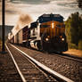 Emd 8465 haulling a manifest train