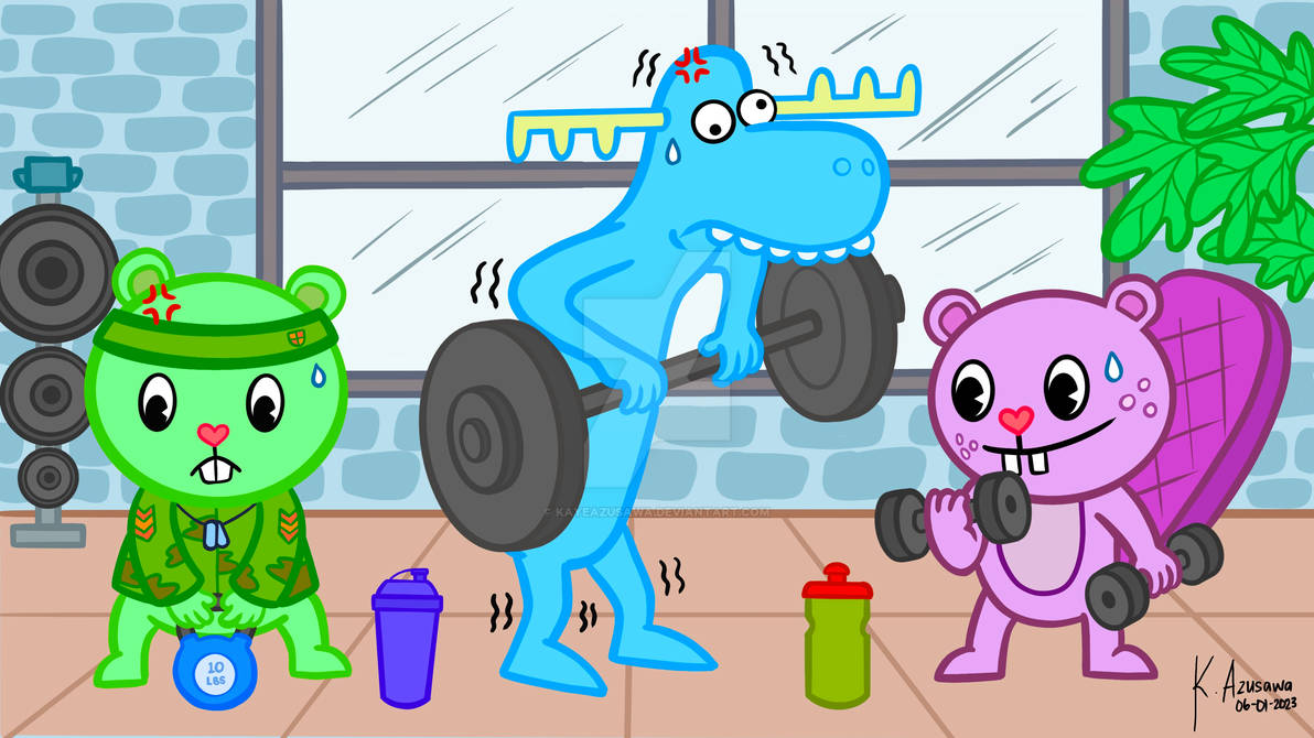HTF Lumpy, Toothy and Flippy - Let's Get Physical by kayeAzusawa on ...