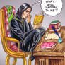 Snape reading Deathly Hallows