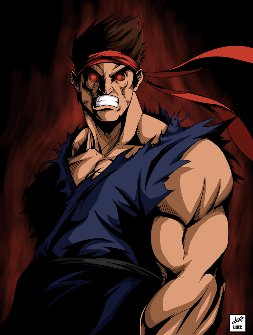 Evil Riyu Evil Ryu COLOR by StudioGoetia on DeviantArt
