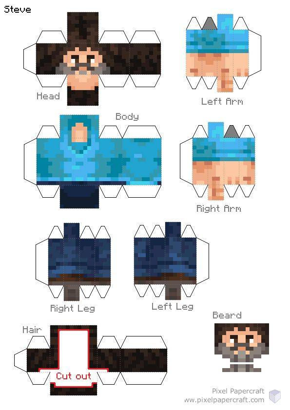 Steve a minecraft movie papercraft by Thiamelgamer003 on DeviantArt
