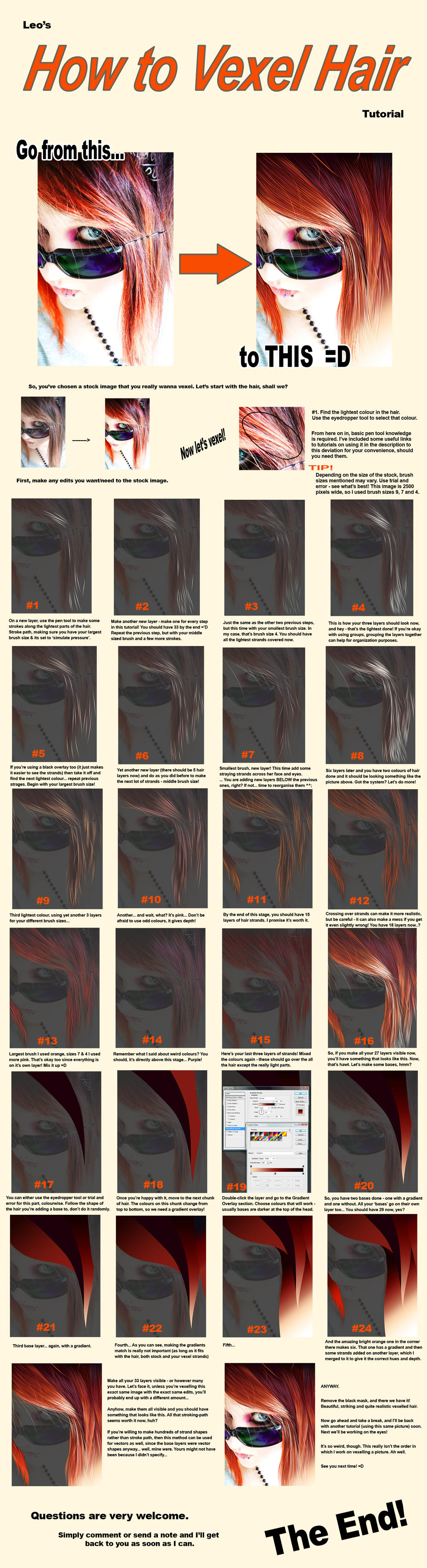 Vexel Tutorial - Hair by VAngelLJ