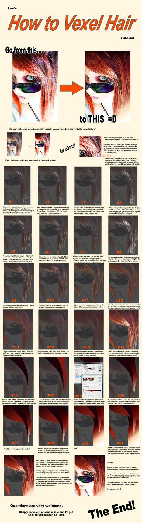 Vexel Tutorial - Hair by VAngelLJ