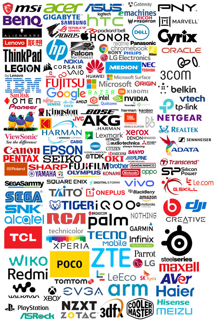 All The Logos of Electronics Companies by melvin764g on DeviantArt