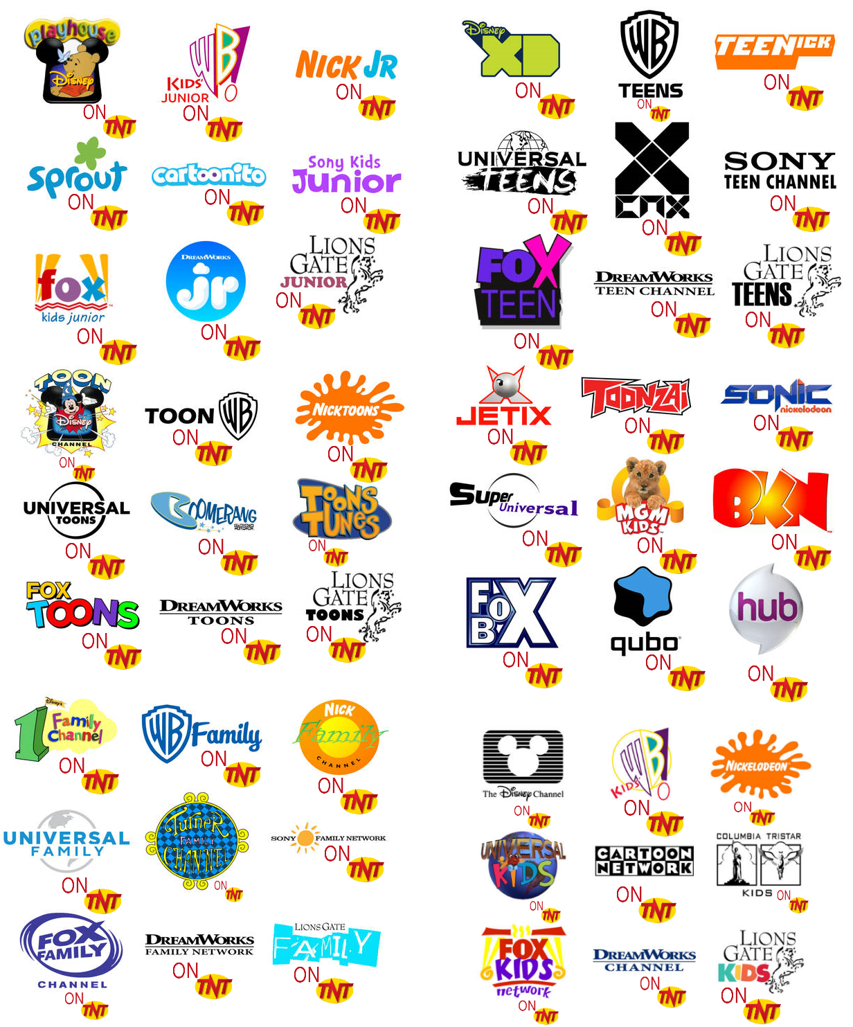 Nick Sign Off Deviantart All The Logos of Kids Networks on Tnt by melvin764g on DeviantArt